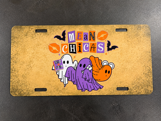 CHICAS HALLOWEEN LICENSE PLATE