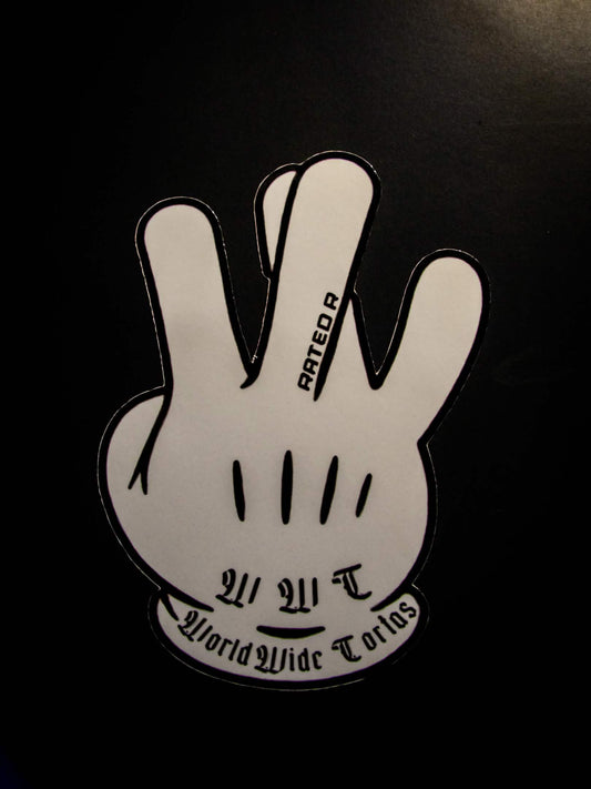 WWT single hand window decal